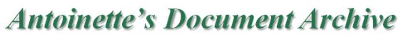 Antoinette's Document Archive
